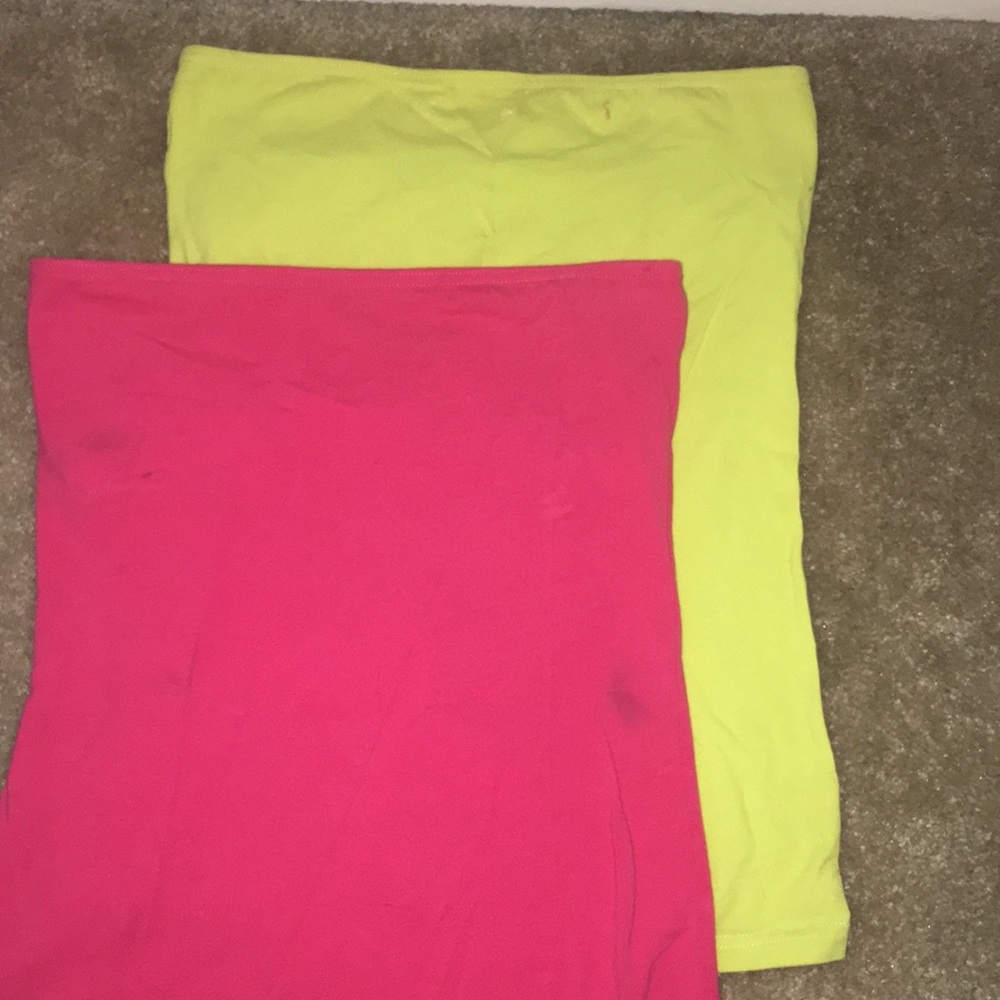 Strapless tube tops